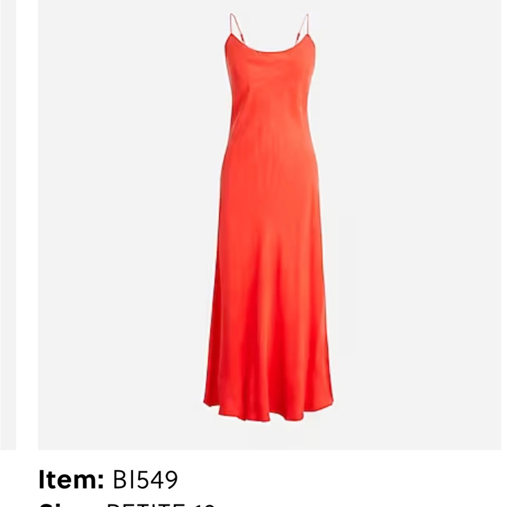 Like new J. Crew Petite Gwyneth cupro-blend slip dress